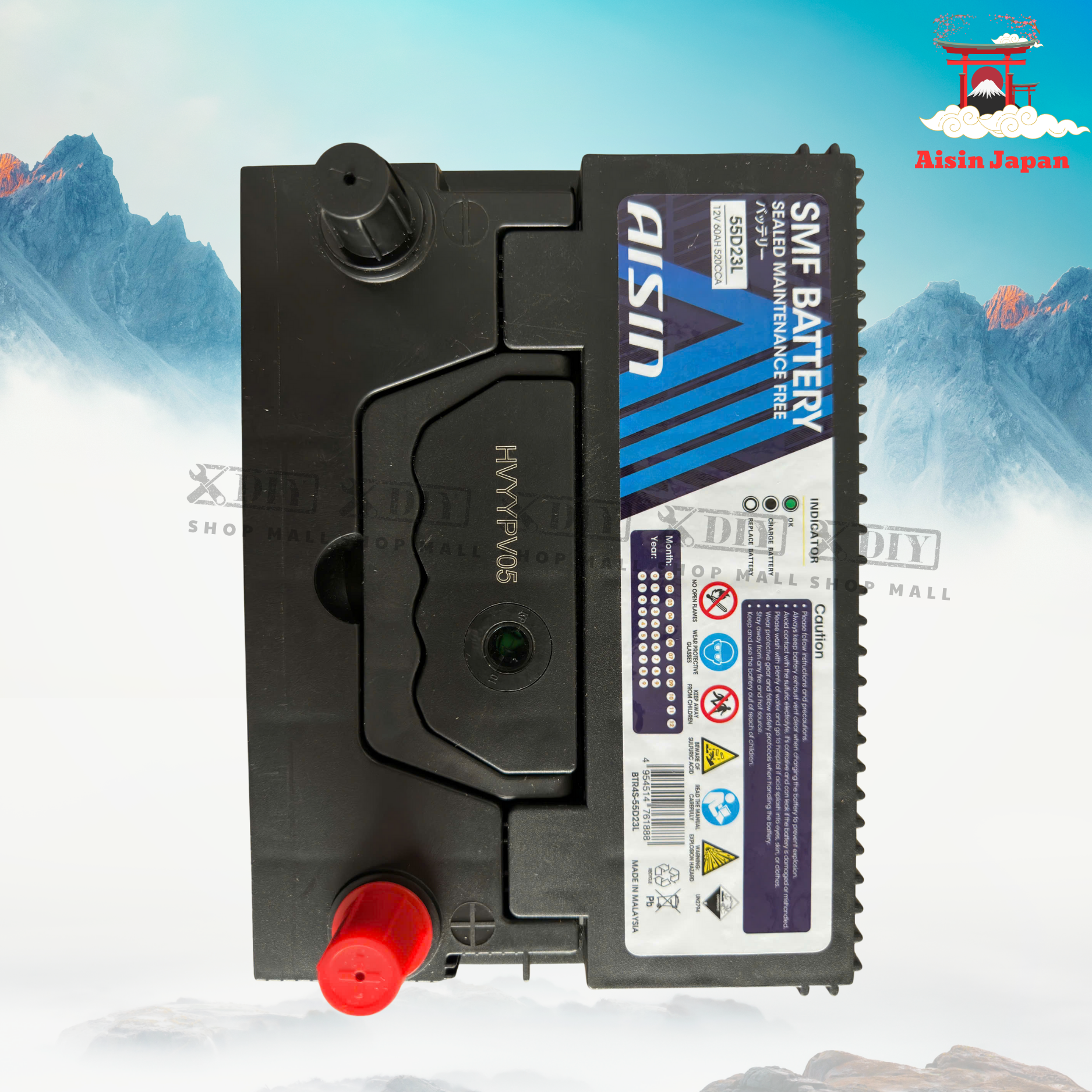 Ắc quy AISIN SMF BTR4S-55B24L 3 Ắc quy AISIN SMF BTR4S-55B23L