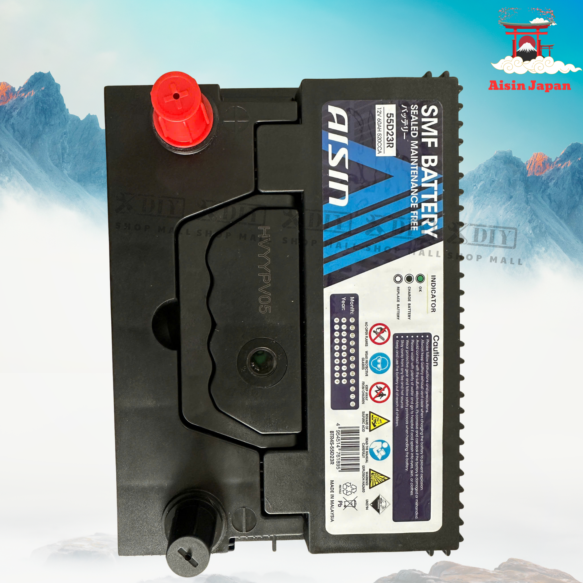 Ắc quy AISIN SMF BTR4S-55D23R 3 Ắc quy AISIN SMF BTR4S-55D23R