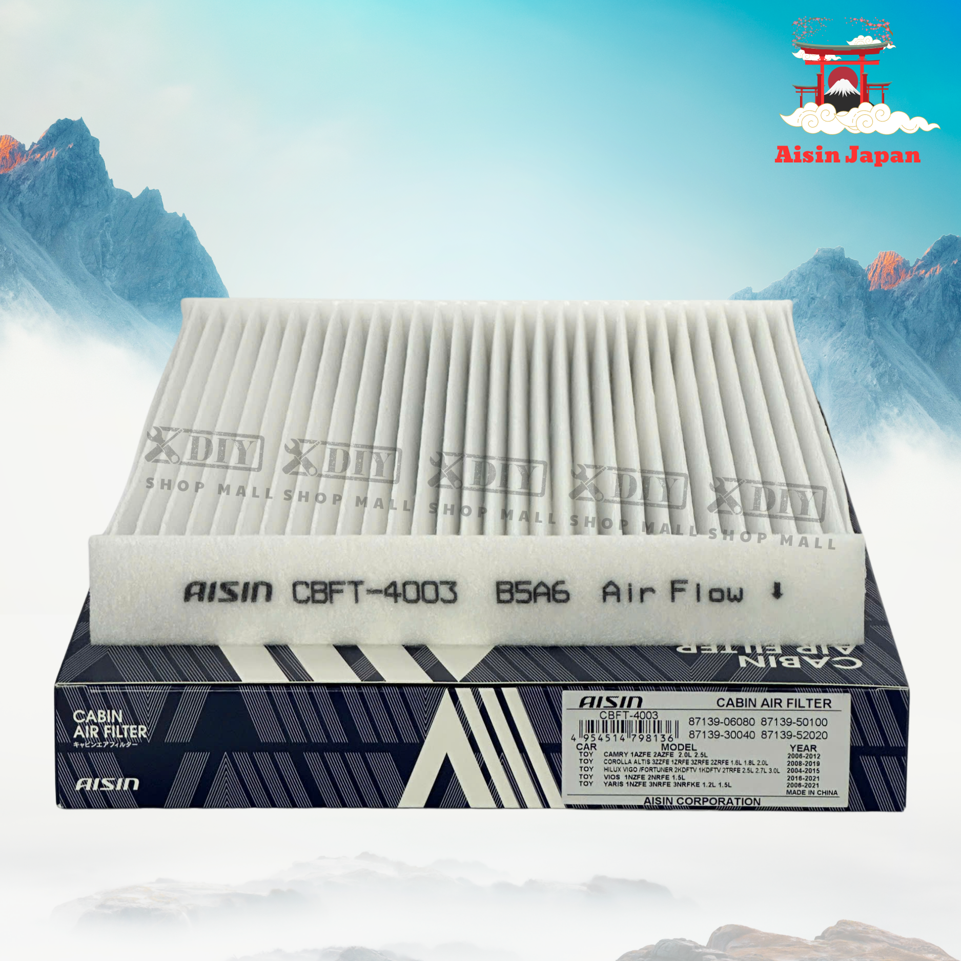 Lọc Gió Điều Hòa Mitsubishi Aisin CBFM-4003 1 Lọc Gió Điều Hòa Mitsubishi Aisin CBFM-4003