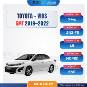 Combo bảo dưỡng Toyota Vios 5MT 2019–2022 (2NZ-FE, NCP151) gồm nhớt động cơ 0W20/5W30, dầu hộp số 75W90, nước làm mát, lọc gió, lọc điều hòa, dầu thắng. Giải pháp bảo dưỡng định kỳ tiết kiệm và bền bỉ.
