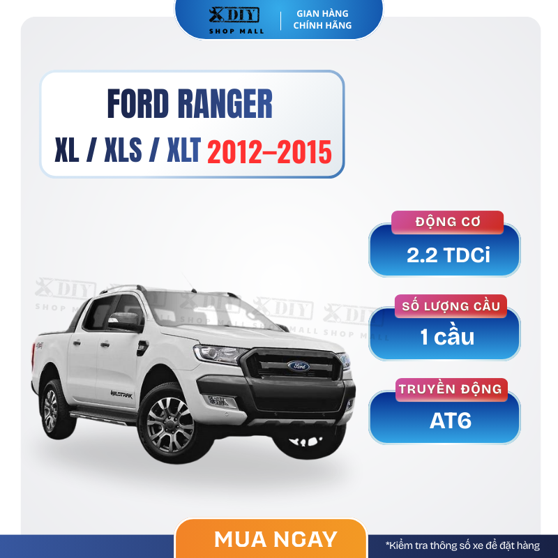 Combo bảo dưỡng Ford Ranger 2012–2015 XL/XLS/XLT 2.2 Turbo AT6 chính hãng – Giá tốt 1 Combo bảo dưỡng Ford Ranger 2012–2015 XL/XLS/XLT 2.2 Turbo AT6 là bộ sản phẩm được thiết kế chuyên biệt dành riêng cho dòng Ranger sử dụng hộp số tự động 6 cấp. Đây là giải pháp tối ưu giúp chủ xe và gara thực hiện bảo dưỡng định kỳ một cách nhanh chóng, chính xác và tiết kiệm chi phí.